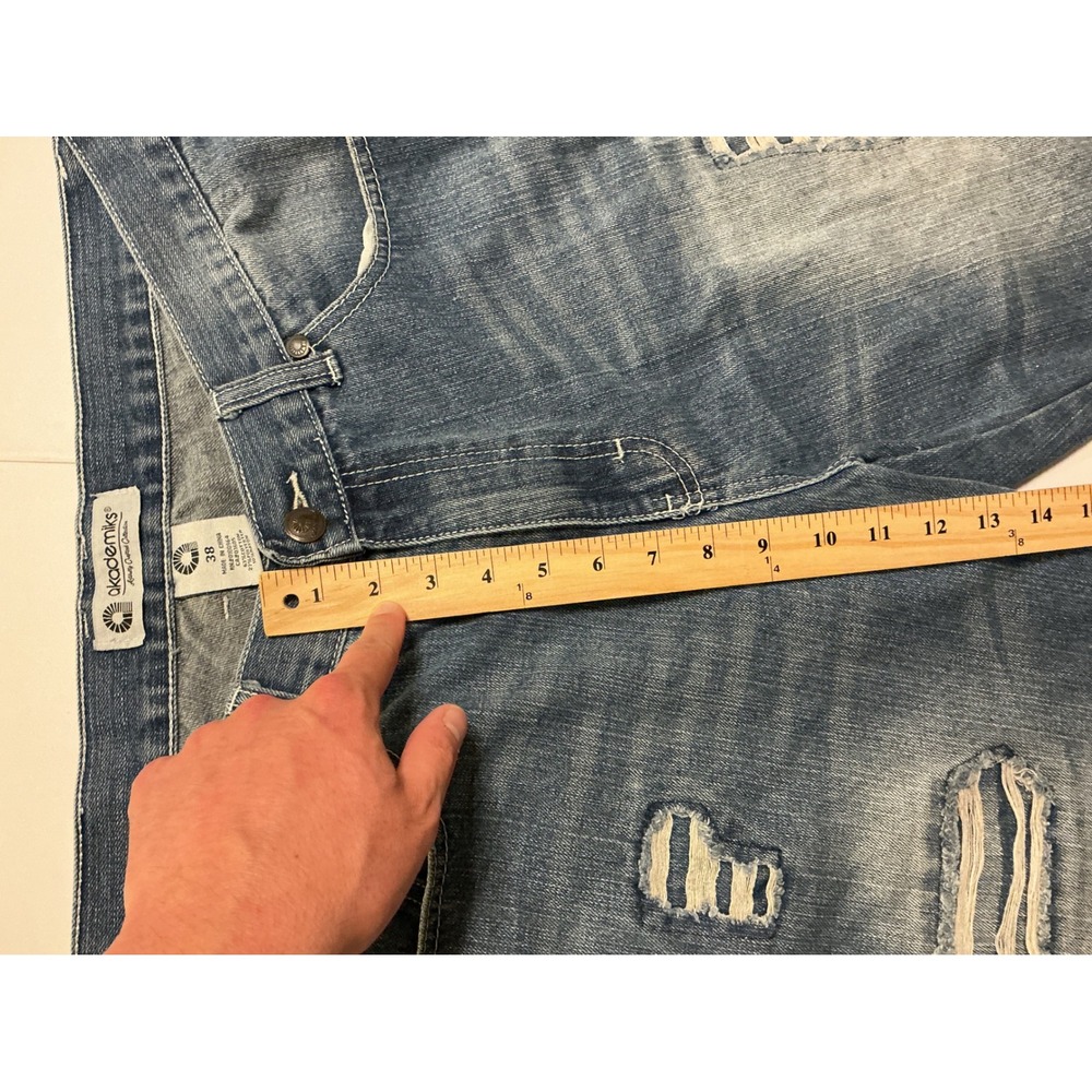 Y2K Akademiks Mens Baggy Jorts Cotton Blend Streetwear Grunge Skater Fits 36 - Picture 3 of 7